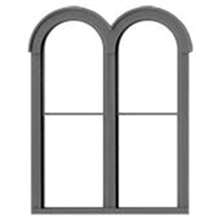 Tichy 2088 O 1 Over 1 Round-Top Double-Hung Window with Precut Glazing 54 x 72" pkg(4)