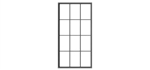 Tichy 2089 O 12-Pane Masonry Window w/ Precut Glazing Scale 64 x 126" Pkg 4