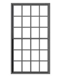 Tichy 2090 O 12 Over 12 Double-Hung Masonry Window with Precut Glazing 48 x 96" pkg(4)