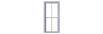Tichy 2094 O 2-2 Double-Hung Window with Glazing and Shades 36 x 86" Scale (Fits .815 x 1.76" Opening) pkg(6)