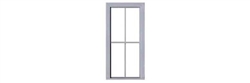Tichy 2094 O 2-2 Double-Hung Window with Glazing and Shades 36 x 86" Scale (Fits .815 x 1.76" Opening) pkg(6)