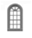 Tichy 2506 N Windows Round Top Pkg 12 Scale 55" Wide x 107" High