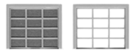Tichy 2535 N Large Garage Door Plastic Pkg 4
