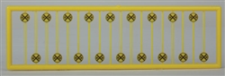 Tichy 2621 N Modern Grade Crossing Advance Warning Signs Diagonal Cross pkg(18)