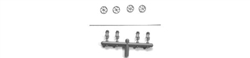 Tichy 3003 HO Brake Wheel & Bracket Fits 1895-1920 Vintage Flat or Gondola Cored for .018 to .020 Wire