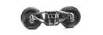 Tichy 3025 HO Freight Car Trucks One-Piece Bettendorf 10 Pair (Delrin, Black)