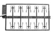Tichy 3039 HO Freight Car Stirrups Pkg 10 Straight Bottom Mount