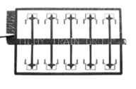 Tichy 3040 HO Freight Car Stirrups Pkg 10 Short Straight Bottom Mount