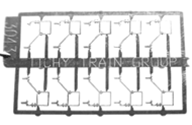 Tichy 3043 HO Freight Car Stirrups Pkg 10 Double Offset Bottom Mount