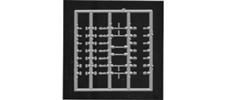 Tichy 3070 HO Metal Hardware for Early Wood Boxcar Doors Gray Styrene 1 Set; For Two Doors