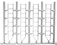 Tichy 3076 HO Freight Car Ladders Pkg 16 Welded Steel Type w/Attached Stirrup
