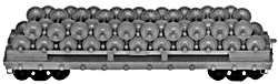 Tichy 4023 HO 40' Company Wheel Service Flat Car w/Load Kit Undecorated Single Car