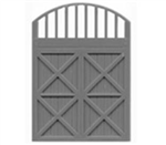 Tichy 8022 HO Freight Door w/Curved Transom Pkg 2 Scale 80 x 80" 