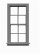 Tichy 8028 HO Windows Double-Hung Pkg 12 4/4 Scale 27 x 62"