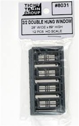 Tichy 8031 HO Windows Double Hung Pkg 12 2/2 Scale 28 x 69"