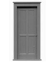 Tichy 8032 HO Doors Pkg 6 4-Panel Scale 30 x 80" 