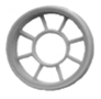 Tichy 8037 HO Masonry Windows 65" Diameter Round Pkg 4