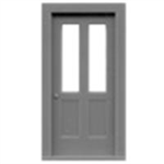 Tichy 8050 HO Doors 2-Lite Scale 36 x 80" Pkg 6