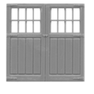 Tichy 8053 HO Baggage Room Double Doors Pkg 3 16 Lite Scale 96" Wide x 96" High 