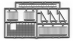 Tichy 8060 HO Fire Escape Platform w/Railing Vertical Ladder & See-Through Grate Pkg 2