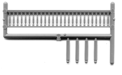 Tichy 8093 HO Turned Spindle Porch Rail Pkg 3 Scale 16' Long & 40" Tall