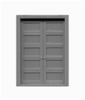Tichy 8124 HO Double Doors 5 Panel Pkg 4 54 x 80" 