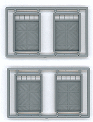 Tichy 8125 HO Freight Door w/5 Lite Transom Pkg 4 72 x 108" 
