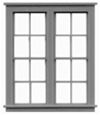 Tichy 8126 HO Windows Double Hung Pkg 6 4/4 Double Matches #8030 64 x 80"