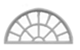 Tichy 8128 HO Masonry Windows Pkg 8 13 Pane Half Round Use Over #8036 8133 60 x 30" 