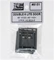 Tichy 8151 HO 6-Lite 3-Panel Door Styrene Double Scale 66 x 80" Pkg 3