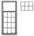 Tichy 8157 HO 18-Pane Top Tilt Out Industrial Window Pkg 8 Scale 35 x 94" 