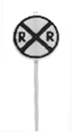 Tichy 8176 HO Railroad Crossing Highway Warning Sign Modern & Pkg 20