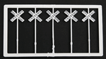 Tichy 8178 HO Railroad Crossbuck Warning Sign Modern US Style Railroad Crossing Lettering Pkg 20