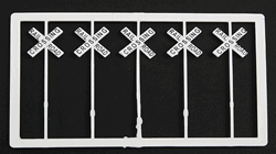 Tichy 8178 HO Railroad Crossbuck Warning Sign Modern US Style Railroad Crossing Lettering Pkg 20
