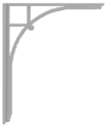 Tichy 8204 HO Station Eave Brackets 10 Side Brackets 1" 2 Corner Brackets 1-1/2"