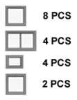 Tichy 8206 HO Assorted Work Car Windows 4 Sizes Unpainted Plastic Pkg 18