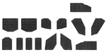 Tichy 8216 HO Assorted Rivet Plates Styrene Assorted Shapes 0.015 Thick Pkg 28