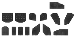 Tichy 8216 HO Assorted Rivet Plates Styrene Assorted Shapes 0.015 Thick Pkg 28