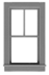 Tichy 8218 HO 2/1 Double-Hung Window w/Glazing & Shades Styrene Scale 24 x 48" Pkg 12