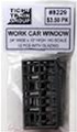 Tichy 8229 HO Work Car Window Unpainted Pkg 12