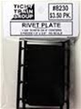 Tichy 8230 HO Rivet Plate Unpainted 1-1/2 x 2-1/2" Pkg 2