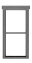 Tichy 8240 HO 1/1 Double Hung Window pkg 12