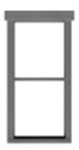 Tichy HO 1/1 Double-Hung Window pkg 12