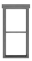 Tichy HO 1/1 Double-Hung Window pkg 12