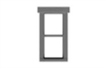 Tichy 8242 HO 1/1 Double Hung Window Pkg 12