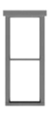 Tichy 8244 HO 1/1 Double Hung Window pkg(12)