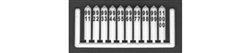 Tichy 8246 HO Concrete Milepost Markers #51 to 100 White w/Black Printing pkg(50)