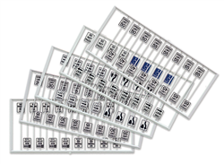 Tichy 8264 HO Assorted Road Signs 21 Different Signs Pkg 80