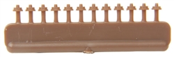 Tichy 8271 HO Nut Bolt & Washer Detail 5-1/2" Hex Nut on Bolt w/7" Washer Styrene Rust Color Pkg 96
