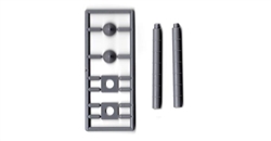 Tichy 8293 HO Straight Vent Kit 16" Scale Diameter 12' Scale Long unpainted Matches #293-8292